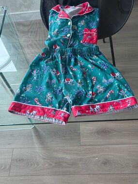 Kids Green & Red Holiday Pajama Set